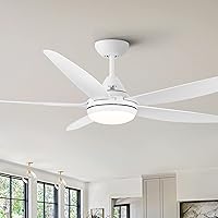 Fan Light,Chandeliers,56 in Intergrated LED Ceiling Fan Lighting with White ABS Blade