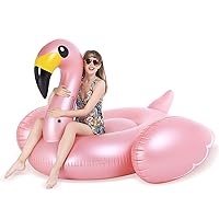 Jasonwell Giant Inflatable Flamingo Pool Float with Fast Valves Summer Beach Swimming Pool Floatie Lounge Floating Raft Party Decorations Toys for Adults Kids