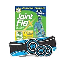 JointFlex FIT Therapy Far Infrared Patch Trial Pack, Supports Continuous Active Mobility for Muscles & Joints, up to 5 Days/Patch, Water Resistant, Non-Heating, Drug-Free—3-ct, 1 Rectangular/2 Round