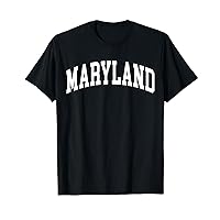 Maryland US College Font Proud American USA States T-Shirt