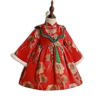 Girls' dress winter New Year clothes cheongsam Chinese style Tang dress