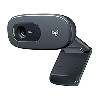 C270 HD Webcam, 720p, Widescreen HD Video Calling,Light Correction, Noise-Reducing Mic, For Skype, FaceTime, Hangouts, WebEx, PC/Mac/Laptop/Macbook/Tablet - Black