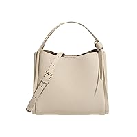 Mineon Women's Handbag, Shoulder Bag, Mini Bag, Small, Lightweight, Genuine Leather, Popular, 2-Way with Twilly