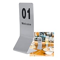 Double-Side Table Numbers 1-25 1-50 Stainless Steel Table Numbers Cards Signs For Restaurants, Weddings, Bars, Table Top Reserved Digital Sign, Place Cards For Weddings