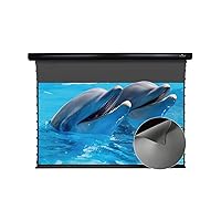 VIVIDSTORM-Office Presentation Tension Screen,Black Housing Obsidian Long Focus ALR Motor Tension Drop Down Screen Screen,Compatible with Lumen up to 2500ANSI Short Throw Projector,VBMSLALR100H