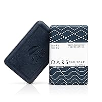 Oars + Alps Blue Charcoal Exfoliating Men's Bar Soap, Dermatologist Tested and Made with Clean Ingredients, Travel Size, 1 Pack, 6 Oz