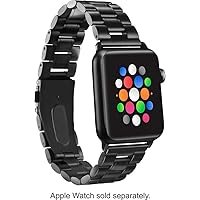 Platinum Chain Link Band for Apple Watch 38mm Stainless Steel Black PT-AWB38BCL