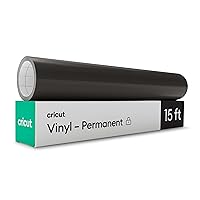 Cricut Premium Permanent Vinyl Roll (12 in x 15 ft), Weather-Resistant, Dishwasher-Safe & Fade-Proof, Compatible with Cricut Cutting Machines, Create Signs, Labels, & Personalize DIY Project, Black