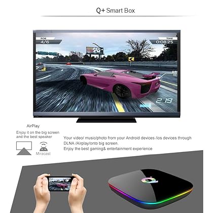 Android TV Box 10.0, 4GB RAM 64GB ROM Android Box, Q Plus Android Box H616 Quad-core WiFi 2.4GHz Support 6K H.265 HD 2.0 Ethernet Smart TV Box