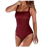 Womens One Piece Swimsuits Sexy One Piece Swimsuit Women Plus Size Bathing Suit One Piece Swimsuit for Large Busted Women Athletic Swimsuits for Women Women's One-Piece Swimsuits Black XL