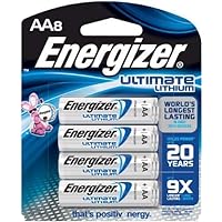 Energizer : e Lithium Batteries, AA, 8 Batteries per Pack -:- Sold as 2 Packs of - 8 - / - Total of 16 Each
