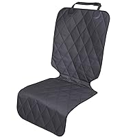 VIVAGLORY Front Dog Seat Covers, 1PACK No-Skirt Design 4 Layers Quilted & Durable 600D Oxford Car Seat Cover for Dogs with Anti-Slip Backing for Most Cars, SUVs & MPVs, Black