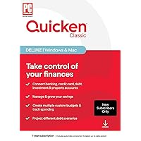 Quicken Classic Deluxe for New Subscribers| 1 Year [PC/Mac Online Code] Quicken Classic Deluxe for New Subscribers| 1 Year [PC/Mac Online Code] PC/Mac