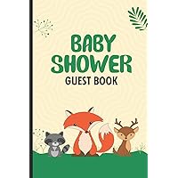 Baby Shower Guest Book: Baby Shower Guest Writing Book, Bundle Of Joy Baby Journal, Well-Wishes, Advice, & Baby Predictions Notebook, Welcoming New Baby, Animals, Jungle, Safari
