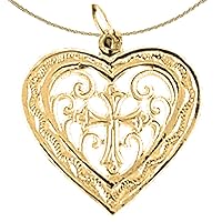 Jewels Obsession Silver Heart Necklace | 14K Yellow Gold-plated 925 Silver Heart Pendant with 18