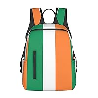 Irish flag print Lightweight Laptop Backpack Travel Daypack Bookbag for Women Men for Travel Work