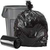 Plasticplace 40-45 Gallon Trash Bags │1.5 Mil │ Black Heavy Duty Garbage Can Liners │ 40
