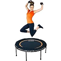 Leaps and ReBounds for Adults and Kids - Rebounder with Online Workout Videos - for Outdoor Games, Fitness, and Recreational Activities - Safe, Quiet, Durable Cardio Exercise Equipment
