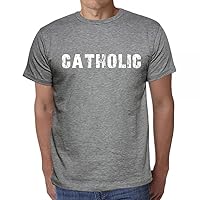 Men's Graphic T-Shirt Catholic Eco-Friendly Limited Edition Short Sleeve Tee-Shirt Vintage Birthday Gift Novelty