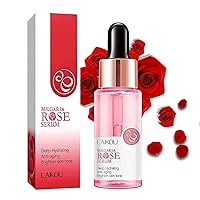 Rose Facial Moisturizing Serum Anti-Aging Anti-Wrinkle Smooth Essence Improve Face Skin Daily Skin Care, Brighten, Hydrate, Firm and Reveal Radiant Skin