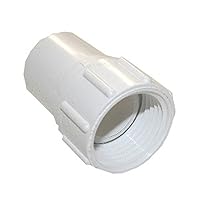 15-1623 PVC Hose Adapter with 3/4-Inch Female Hose and 3/4-Inch PVC Pipe Glue Connection, White