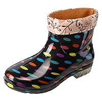 Womens Short Rain Boots Women Rain Shoes Shoes Comfortable Light Ankle Rain Boots Frosted Outdoor Rain Boots