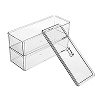 Stacking Organizer for Case Transparent Acrylic Storage for Case for Vanity Countertop Cosmetic Organizer Box Makeup Org