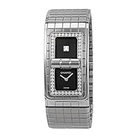 Chanel Code Coco Black Lacquered Dial Ladies Diamond Watch H5145