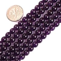 GEM-Inside Natural 6mm Amethyst Gemstone Loose Beads Dark Purple Crystal Handmade Beads for Jewelry Making Jewelry Beading Supplies for Women