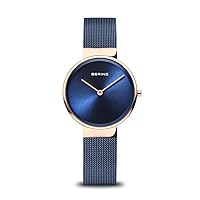 BERING Unisex Analogue Quartz Classic Collection Watch with Stainless Steel Strap & Sapphire Crystal