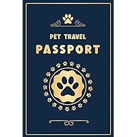 Pet Passport & Medical Record: Vaccination and Medical Record for Pet Health and Travel | International Pet Passport for Dogs and Others... | Passport Size 4x6 Inch Vaccine Log Book | Dark Blue