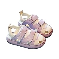 Dance Shoes for Girls Toddler Wedding Party Dress Sandals Kids Baby Summer Soft Anti-slip Hook and Loop Shoes Slippers