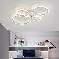 Ceiling Fans with Lamps,Silent Winter and Summer Function Ceiling Fan with Light and Remote Control Bedroom 6 Speed Dimmable Ceiling Fan with Timer/B/85Cm