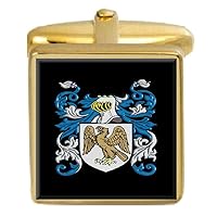 Donaldson Ireland Family Crest Surname Coat Of Arms Gold Cufflinks Engraved Box