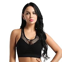 Women's Yoga Top Extra Support Racer Back Sports Bra Workouts Tank Tops with Removable Pads