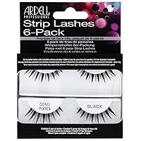 Ardell Natural Demi Pixies Black False Strip Lashes, 6 pairs x 1 pack