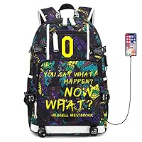 FANwenfeng Basketball Player W-estbrook Multifunction Backpack Travel Daypacks Fans Bag for Men Women (Style 4)