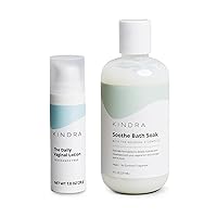 Kindra Daily Vaginal Lotion & Bath Soak Bundle - Supports Intimate Dryness & Discomfort - Doctor Developed