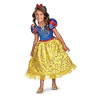 Disguise Disney's Snow White Sparkle Deluxe Girls Costume, 7-8