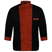 Established HA-05 Men's Black Chef Jacket/Chef Coat Multi Colours in Strap Chef Coat