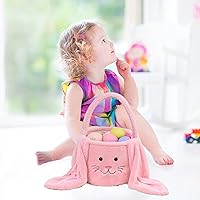 Happy Easter Plush Bunny Long Ears Bags Easter Basket Rabbit Buckets Easter Tote Bags Children Gift Storage Handbag, Deals of The Day Deals Today, St Patrick, St Patricks
