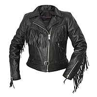 Women Fashion Real Leather Motorbike Jacket Black XS-5XL
