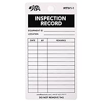 BearTOOLS Inspection Record Tag - White - 150 x 80mm (20 Pack) Indoor/Outdoor Use, Weatherproof, Matte Rigid, Equipment Safety, Universal Application, Tear Resistant, Hazard Prevention