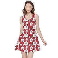 CowCow Womens Colorful Woodland Animals Stretchy Short Sleeve Skater Dress