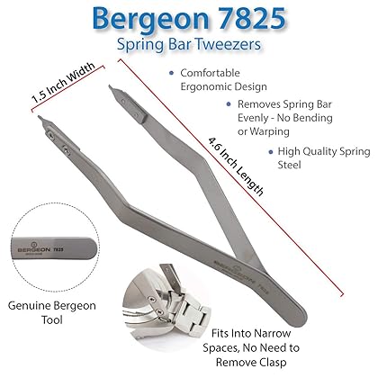 Bergeon 7825 Spring Bar Tweezer Lug Removal Fitting Tool