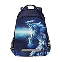 ALAZA Dragon Firing Backpack Purse for Women Men Anime Personalized Laptop Notebook Tablet School Bag Stylish Casual Daypack, 13 14 15.6 inch