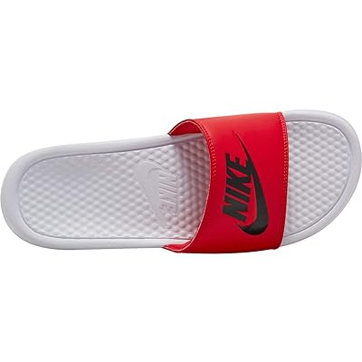 Nike Men's Benassi JDI Slide Sandals - 343880-109 - White/Black-University  Red