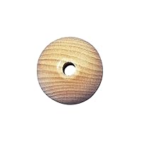 Rayher Raw Wooden Beads with Hole Large Diameter 40 mm Hole 8 mm