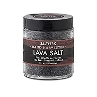 Saltverk Lava Sea Salt - 3.17 Ounces Jar - Hand Harvested Gourmet - Eco-Friendly