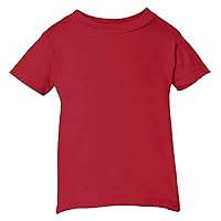 RABBIT SKINS Infant Short Sleeve T-Shirt, Red, 24 Months